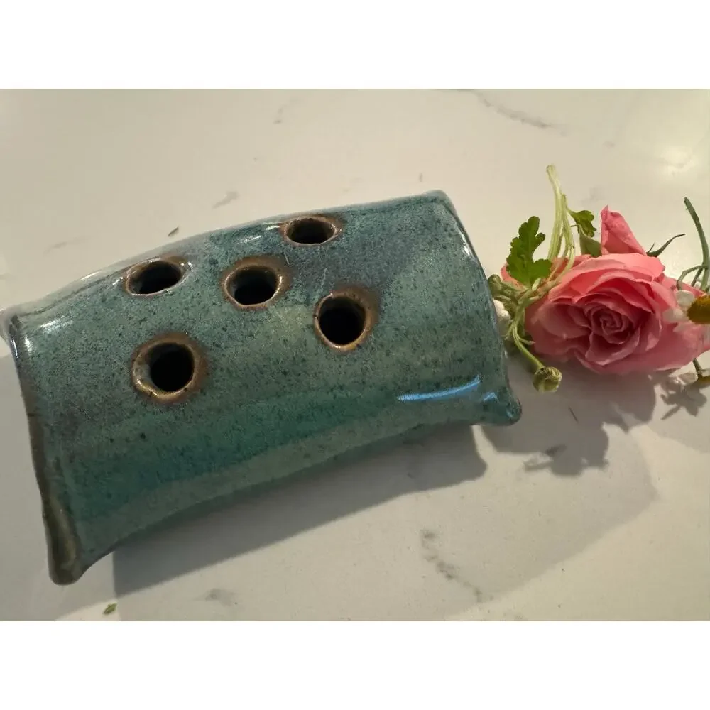 Pottery Pillow Bud Vase Ikebana